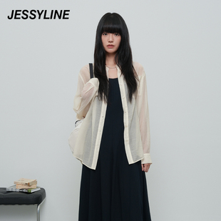 jessyline  杰茜莱中长款休闲衬衫上衣 511202062
