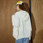 风衣 抽绳宽松连帽女式 COOLHUT古工装 短款