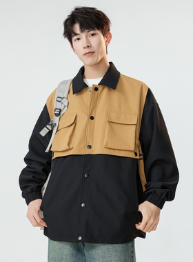 MYREALITY工装风撞色机能宽松休闲外套 男女同款JS3503