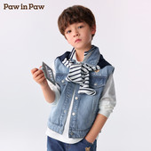 男童牛仔马甲外套 款 PawinPaw卡通小熊童装 26年夏季