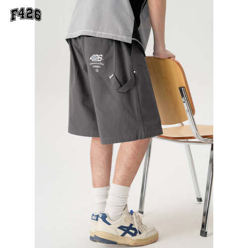 F426国潮牌夏季宽松休闲涂鸦字母LOGO工装短裤BDDK24SS-5689