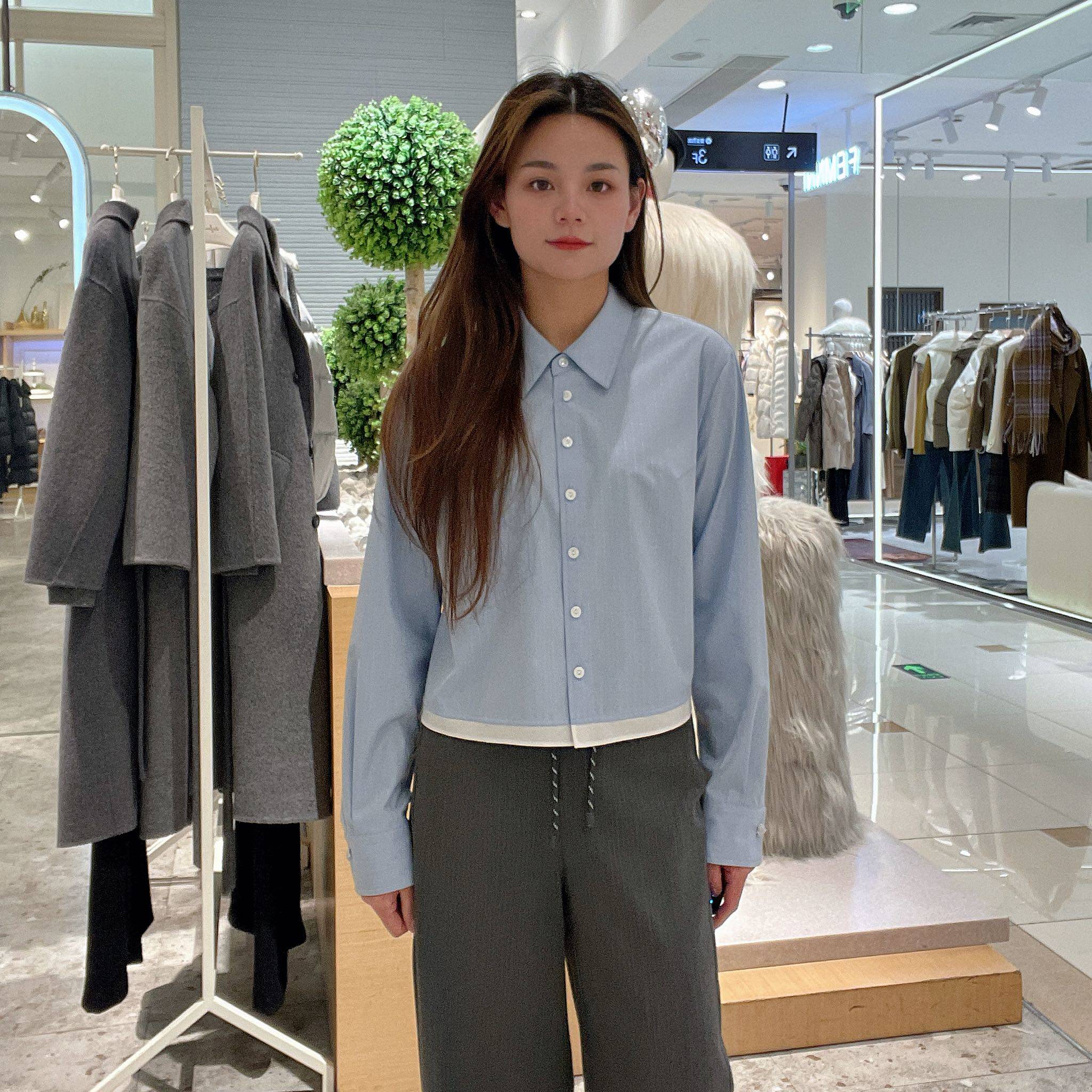 伊芙丽女士简约时尚衬衫上衣1G2220071