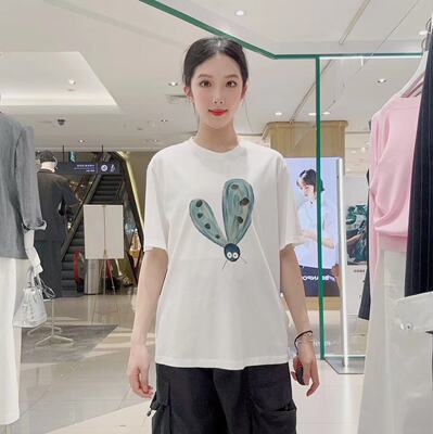 VIZAVIZA女士圆领时尚短袖T恤V25217D06218