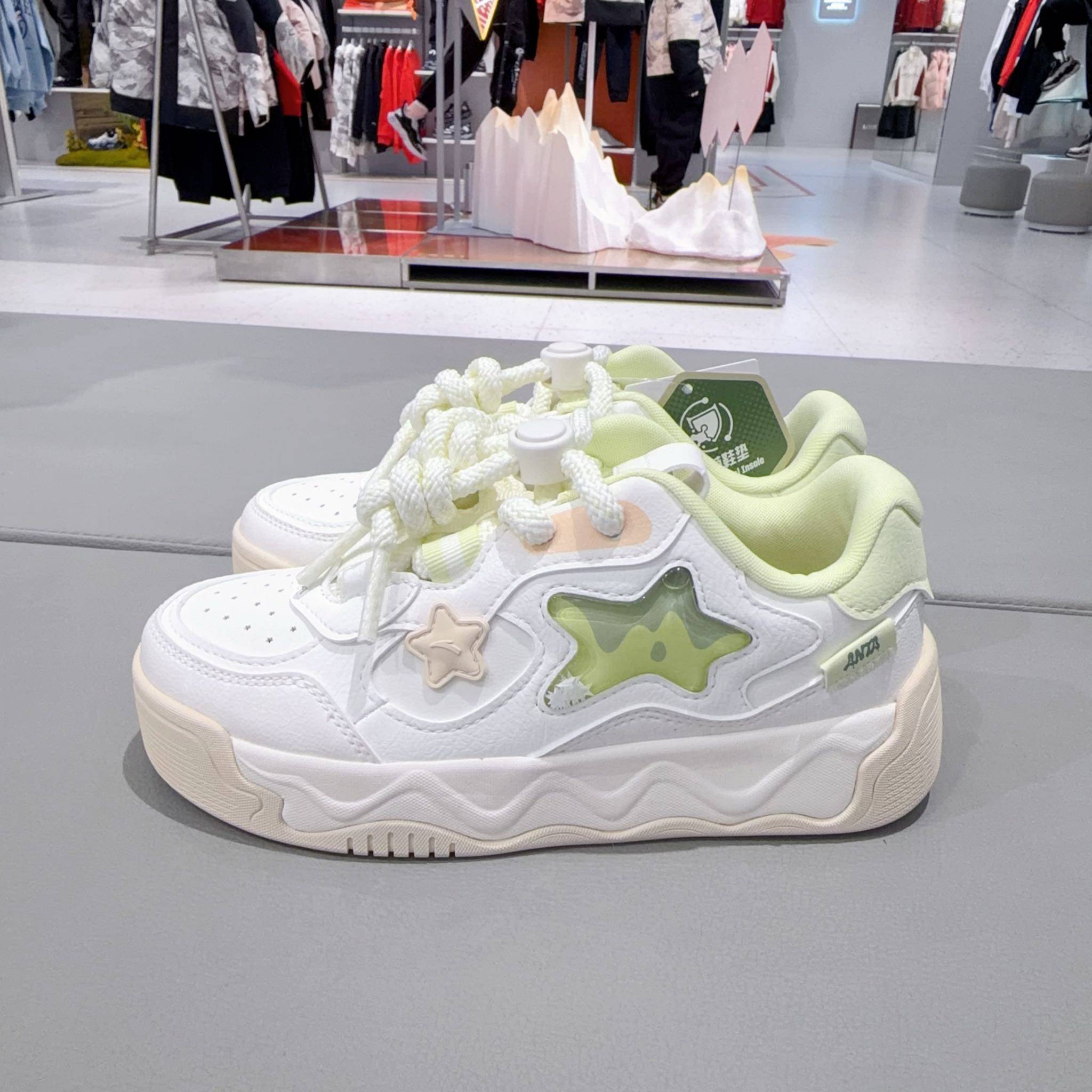 奶昔2新年款安踏儿童女童板鞋2026春季女孩潮流大童鞋子322618013