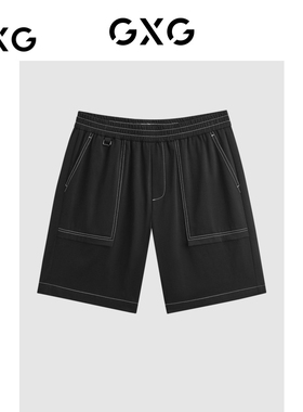 GXG男装 明线口袋直筒五分裤休闲裤男 G24D222038