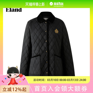 【含绵羊毛】Eland衣恋棉服女休闲翻领中长款外套2025冬季新款
