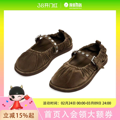 ASH女鞋2025秋季欣款OSAKA珍皮小皮鞋女可爱复古玛丽珍薄底鞋AP334K40024