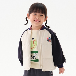 马拉丁童装儿童羽绒服24冬男小童网球拍印花运动风轻薄羽绒服614914906D