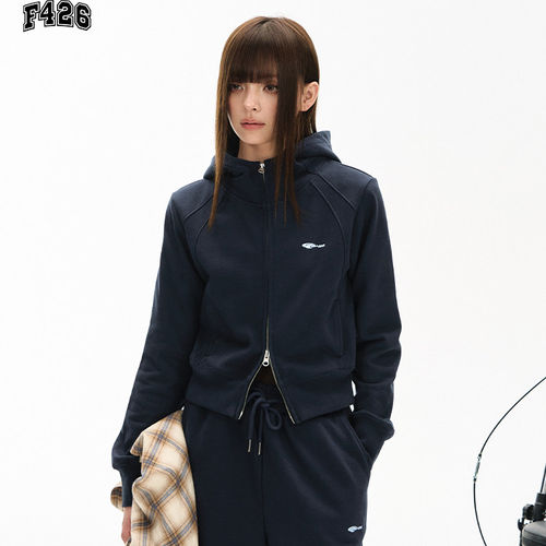 F426国潮牌美式卫衣外套运动连帽开衫KFWY25CJ-0078