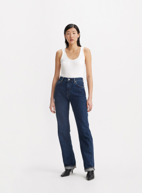 Levi's李维斯日本面料秋季女士直筒挺阔牛仔长裤A9138-0000
