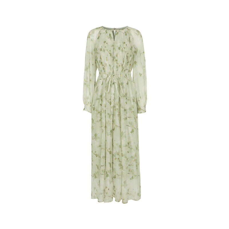 sdeer圣迪奥女装 圆领 长袖连衣裙S243Z1205