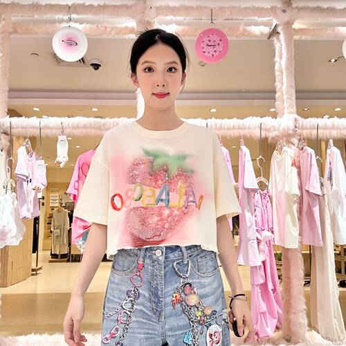 拉拉波波LALABOBO/女士甜美时尚短袖T恤/LBEB-WSDT56