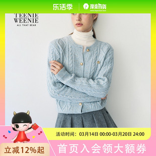 TeenieWeenie小熊女装 针织衫 休闲 圆领 开衫TTCK254TC2E