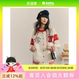 TeenieWeenie小熊连帽卫衣学院风宽松开衫外套女早春TTMZ23D302H