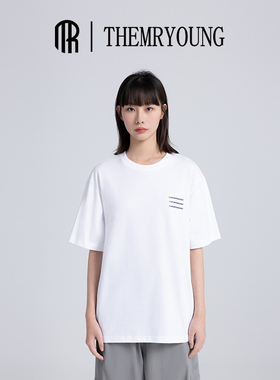 THEMRYOUNG密特扬春夏男女同款纯棉短袖25MY1MTA014