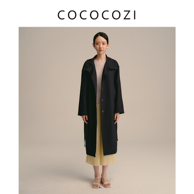COCOCOZI 气质时尚显瘦垂感风衣外套233CO076
