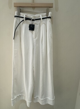 本涩宽折边九分裤F1797C02