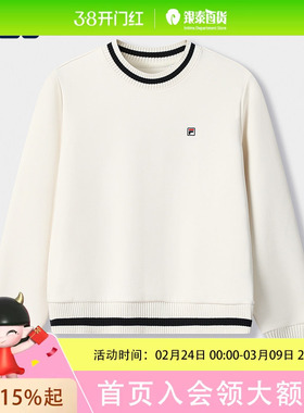 FILA 斐乐官方女子套头卫衣2025冬新款时尚休闲舒适针织长袖上衣F11W548202F