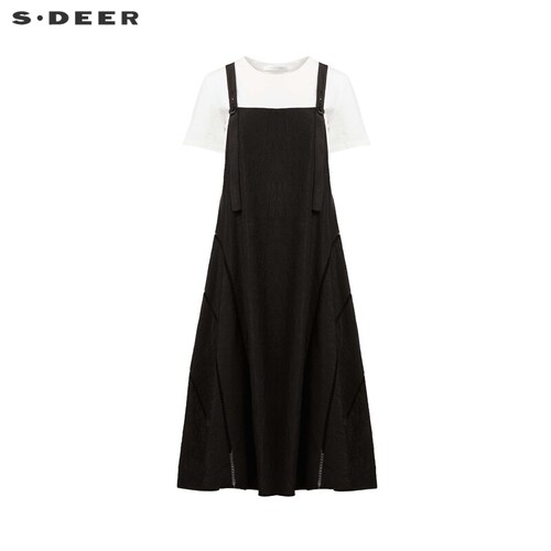 sdeer圣迪奥女装针织衫套装连衣裙S24281407