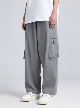 THEMRYOUNG密特扬2025春夏新款男女同款宽松工装长裤透气休闲裤25MY1MBR065