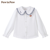 衬衫 PawinPaw卡通小熊童装 女童长袖 款 25年季