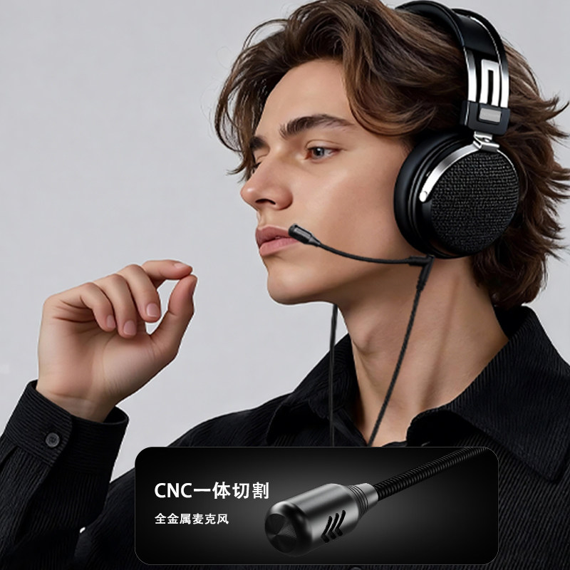 适用HIFIMAN/飞傲/兴戈/水月雨一分二双3.5mm头戴式耳机线带麦