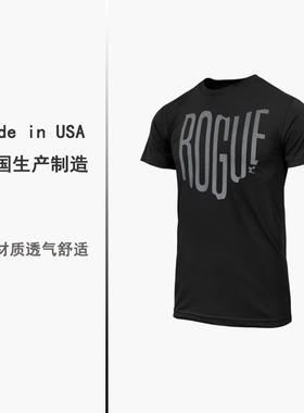 美国产ROGUE速干透气吸湿排汗运动休闲健身撸铁硬拉短袖t恤男士