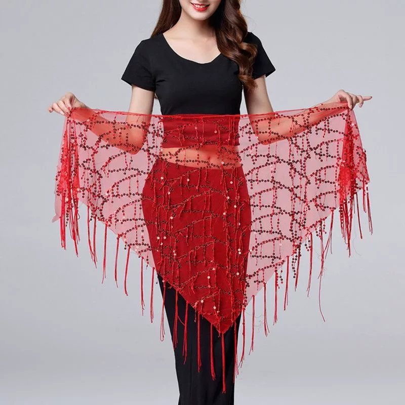 肚皮舞腰链亮片三角巾新款东方舞臀巾初学者百搭练功服流苏腰巾,运动/瑜伽/健身/球迷用品,肚皮舞套装(演出服),淘宝优惠券,粉丝福利购,淘宝优惠卷