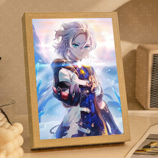 圆肾阿贝多周边灯光画手办蓝牙音响音箱摆件镜子吧唧立牌小夜灯