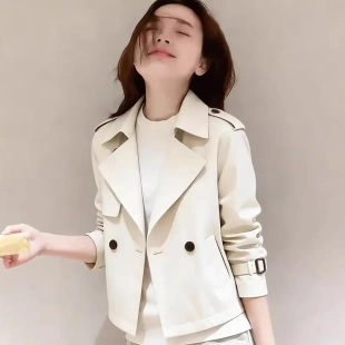 2026春季新款今年流行爆款独特漂亮巨好看的小个子短款风衣外套女