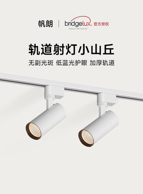 帆朗轨道灯led明装射灯客厅沙发背景墙家用三色防眩小山丘滑轨灯