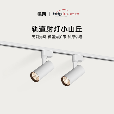 帆朗轨道灯led明装射灯客厅沙发背景墙家用三色防眩小山丘滑轨灯