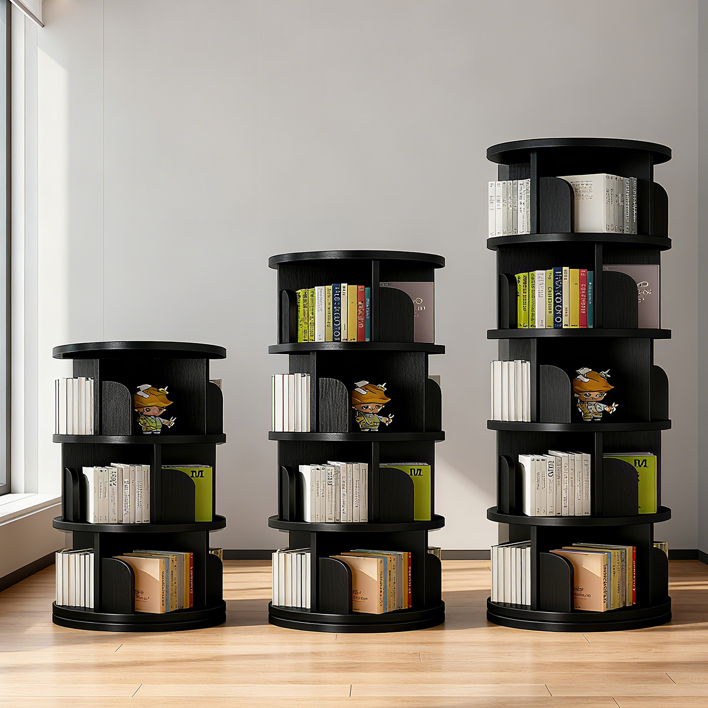 【送货上门】360°自由旋转书架