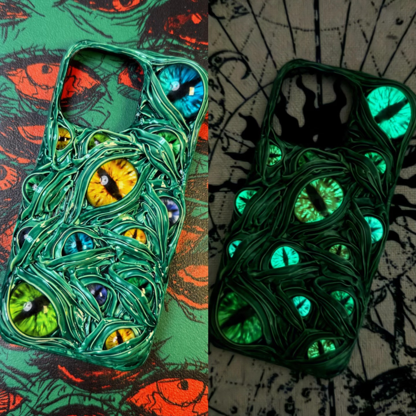 克苏鲁眼睛手工定制立体手机壳