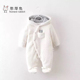 新生婴儿连体衣棉袄秋冬夹棉初生儿棉服宝宝超萌可爱外出抱衣包脚