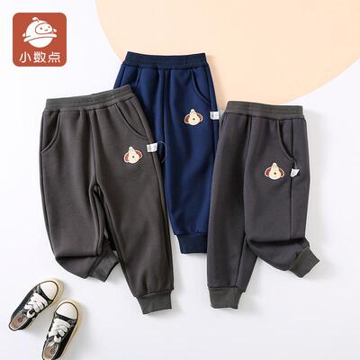 小数点儿童加绒运动长裤
