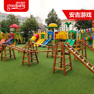 安吉游戏户外运动组合攀登架幼儿园箱子儿童滚筒碳化攀爬感统器材