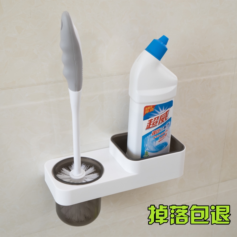 免打孔洁厕软毛吸壁式马桶刷架