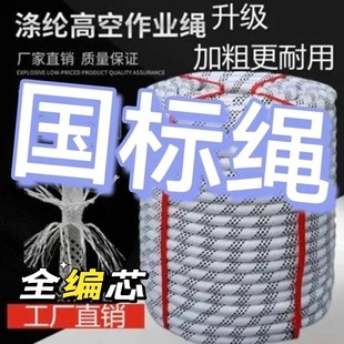 高空作业安全绳涤纶绳蜘蛛人外墙清洗专用登山连接高层建筑耐磨绳