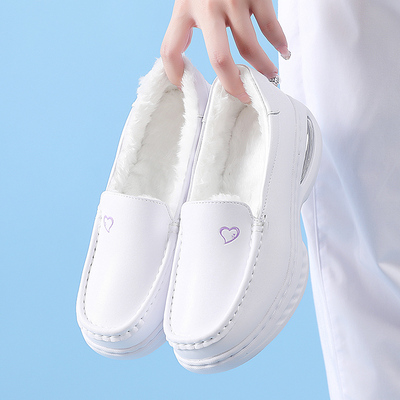 护士鞋女春秋冬季软底不累脚棉鞋