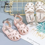 Летняя обувь для раннего возраста, детские сандалии, детская дышащая сумка для обуви для принцессы, мягкая подошва