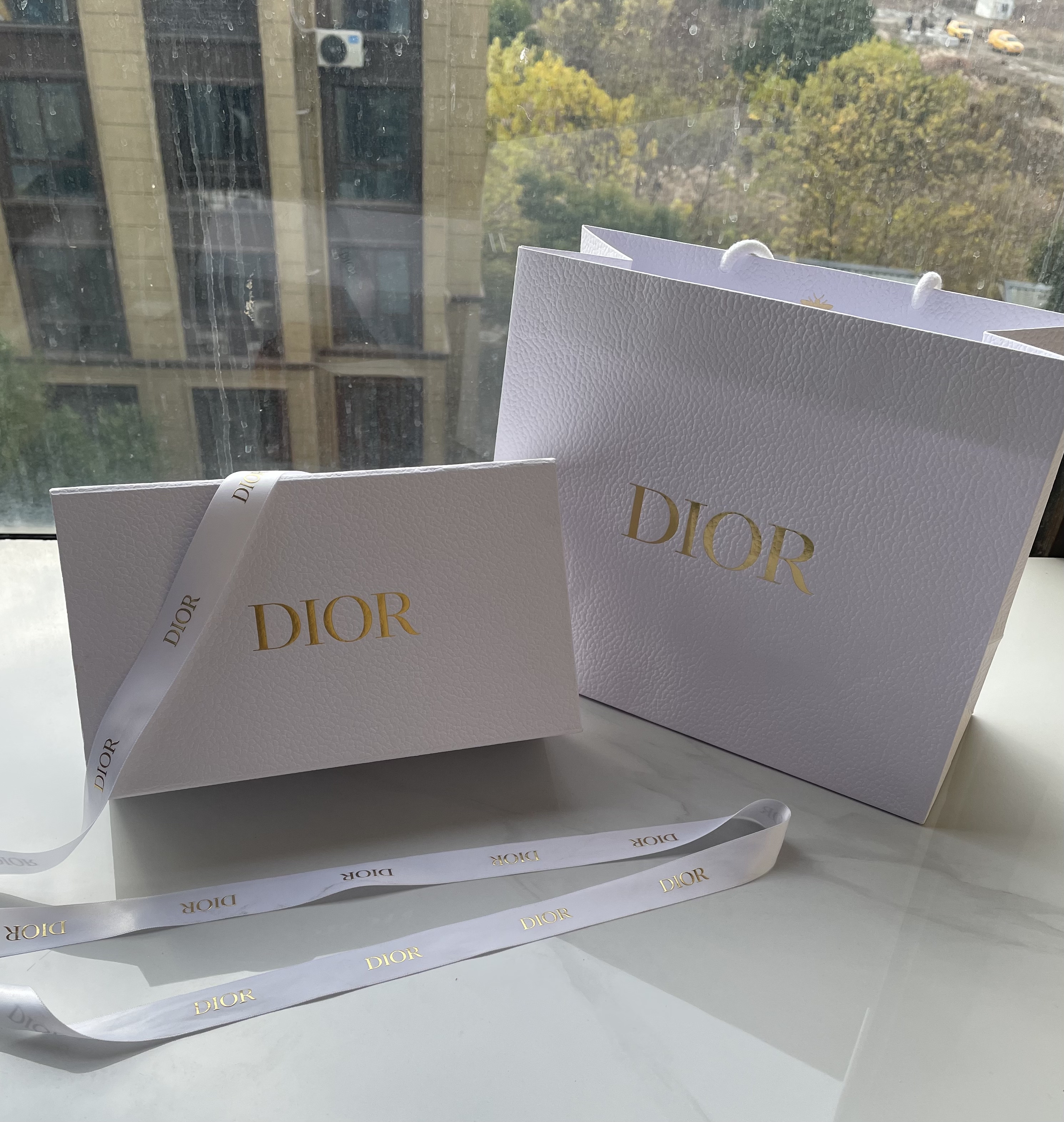 Dior迪奥礼盒礼袋口红礼品袋手提袋包装空盒护肤品包装专柜礼盒