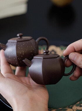 12.22出窑1只-90c六方巨轮 方器全手工紫泥宜兴紫砂壶