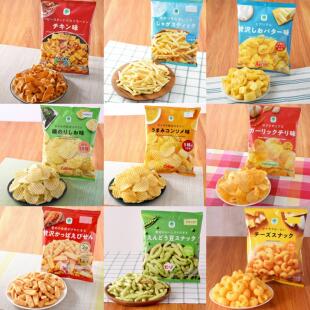 日本直邮全家薯片虾条四层酥干脆面爆米花仙贝米饼追剧休闲小零食