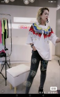 T恤女潮新款 正品 欧货潮牌重工烫钻翅膀短袖