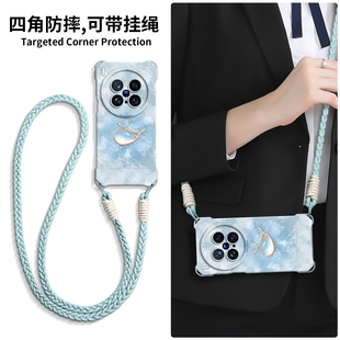 适用vivox300pro手机壳x300带挂绳X300pro新款X200ultra硅胶X200s手提X100可背斜挎vovo挂脖vivi女款VIVO四角