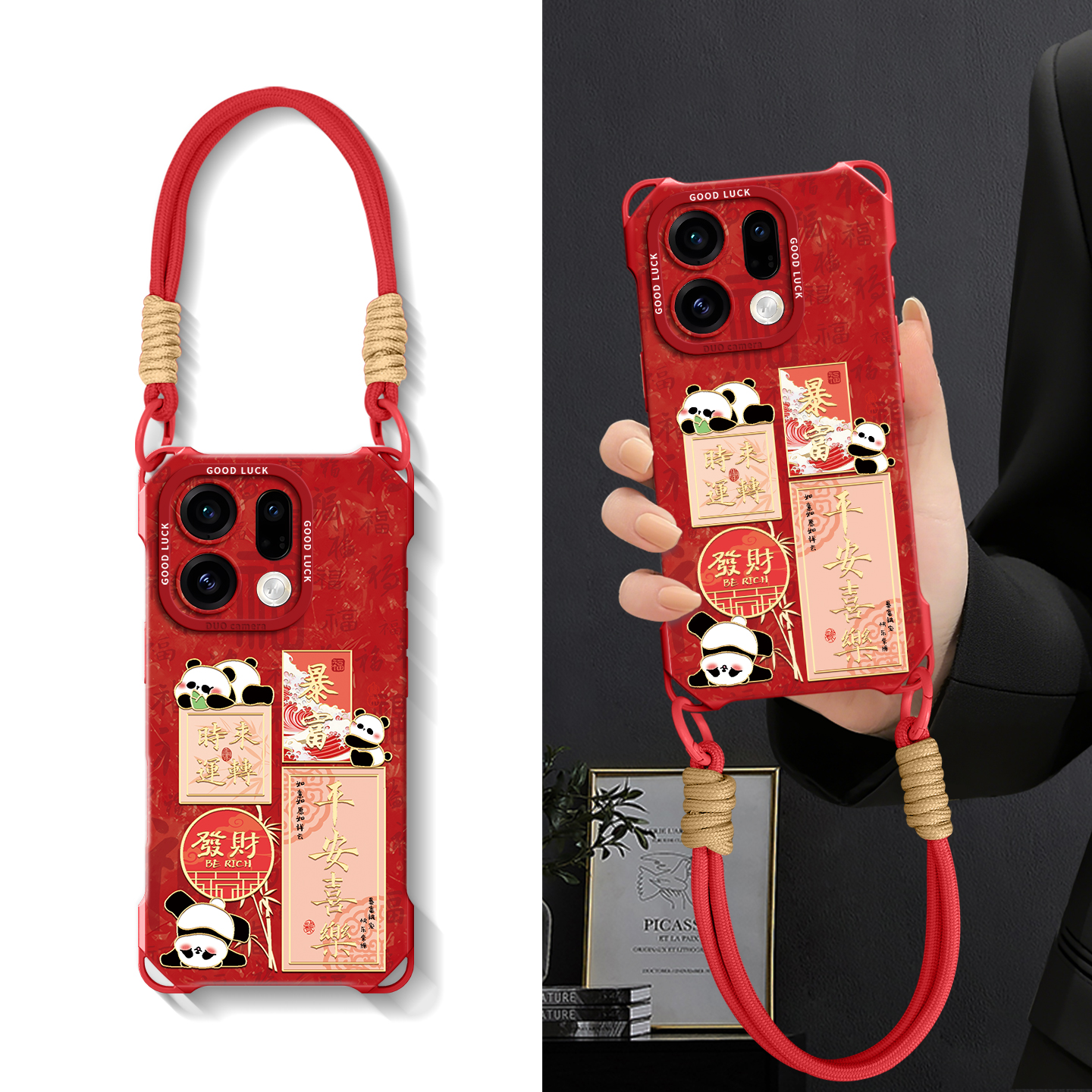 适用oppofindx9手机壳新款带挂绳