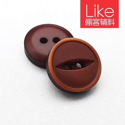 【高端树脂鱼眼扣】圆形细边纽扣 日系复古三色 毛衣开衫衬衫配件