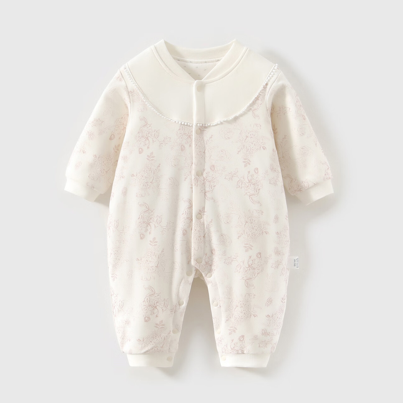 婴儿连体衣a类纯棉夹棉秋冬季男宝宝衣服哈衣薄棉新生儿外出服40g