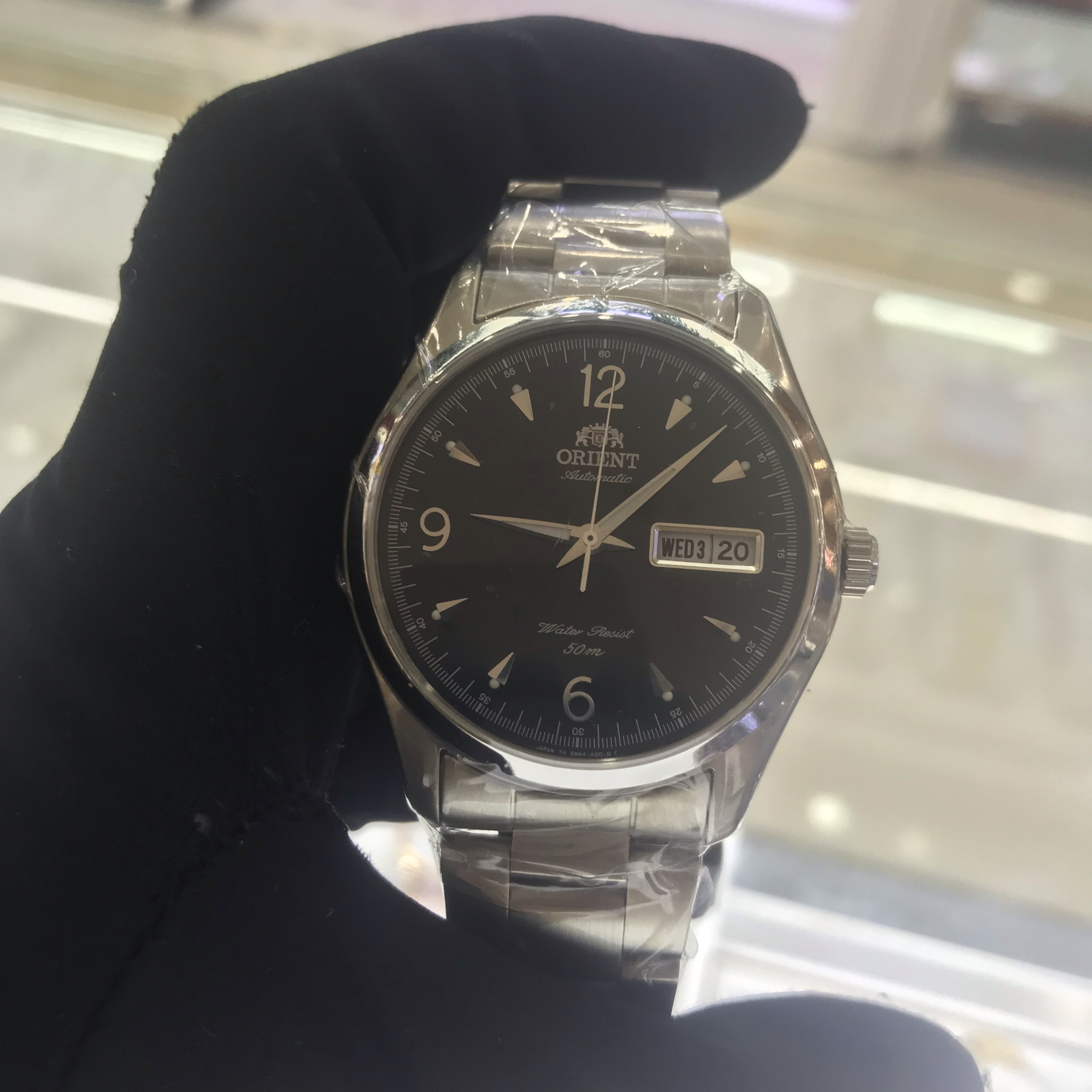 东方双狮正品男士全自动休闲黑色夜光防水夜光男表S EM64001B礼物